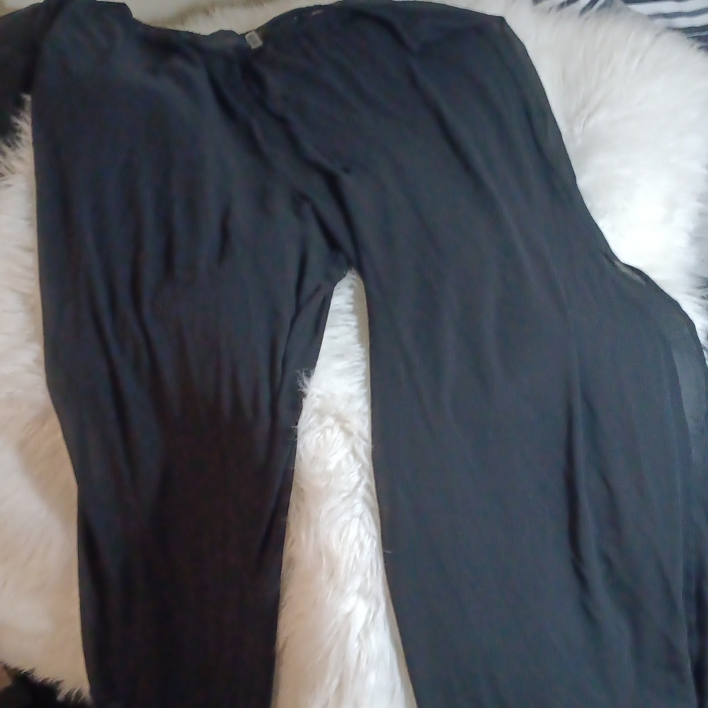 Black Very Sheer Summer Pant